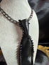 Leather punk tie