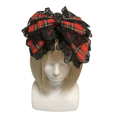 赤黒骸骨のレースBIGリボン