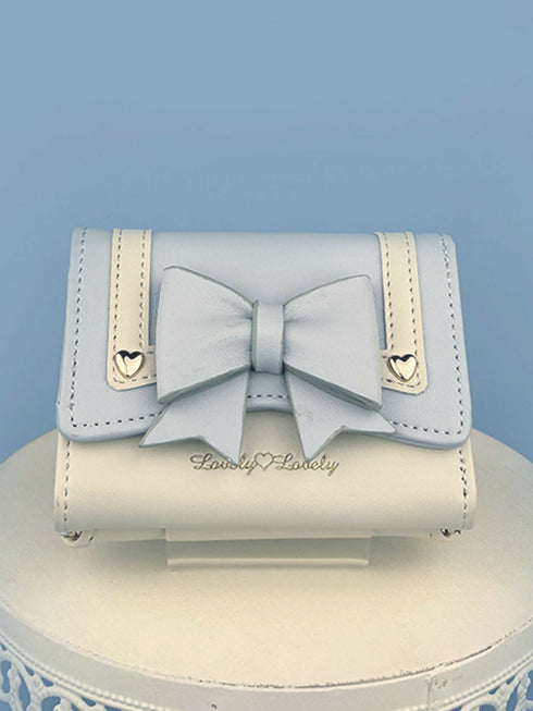 Dreamy Cute♡ Sailor Clasp Fold Wallet LL-1026 【Baby Pink Sax Blue】