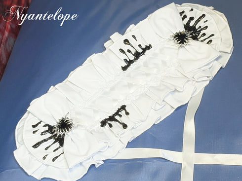 【GLM13】滴るヘッドドレス(ブラック、ホワイト) ゴスロリ ロリータ ロリィタ ハロウィン