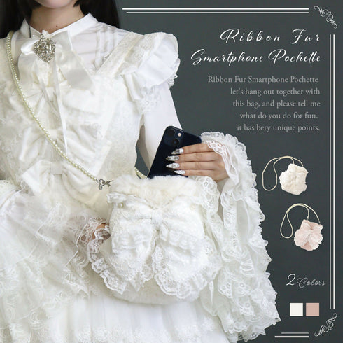 リボンファースマホポシェット
