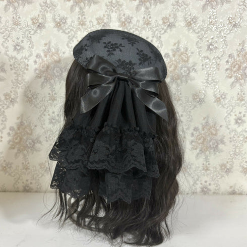 レースカクテルハット(グレー)