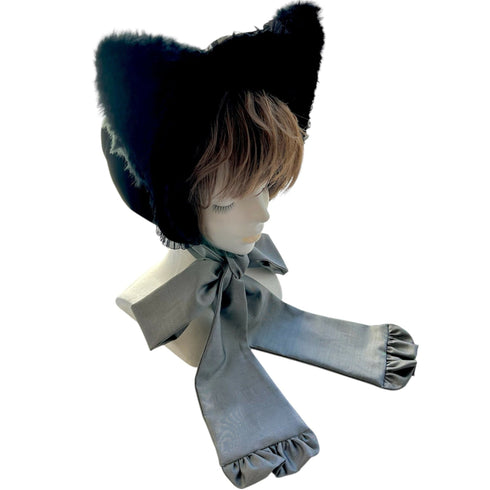 猫のボンネット ブラック