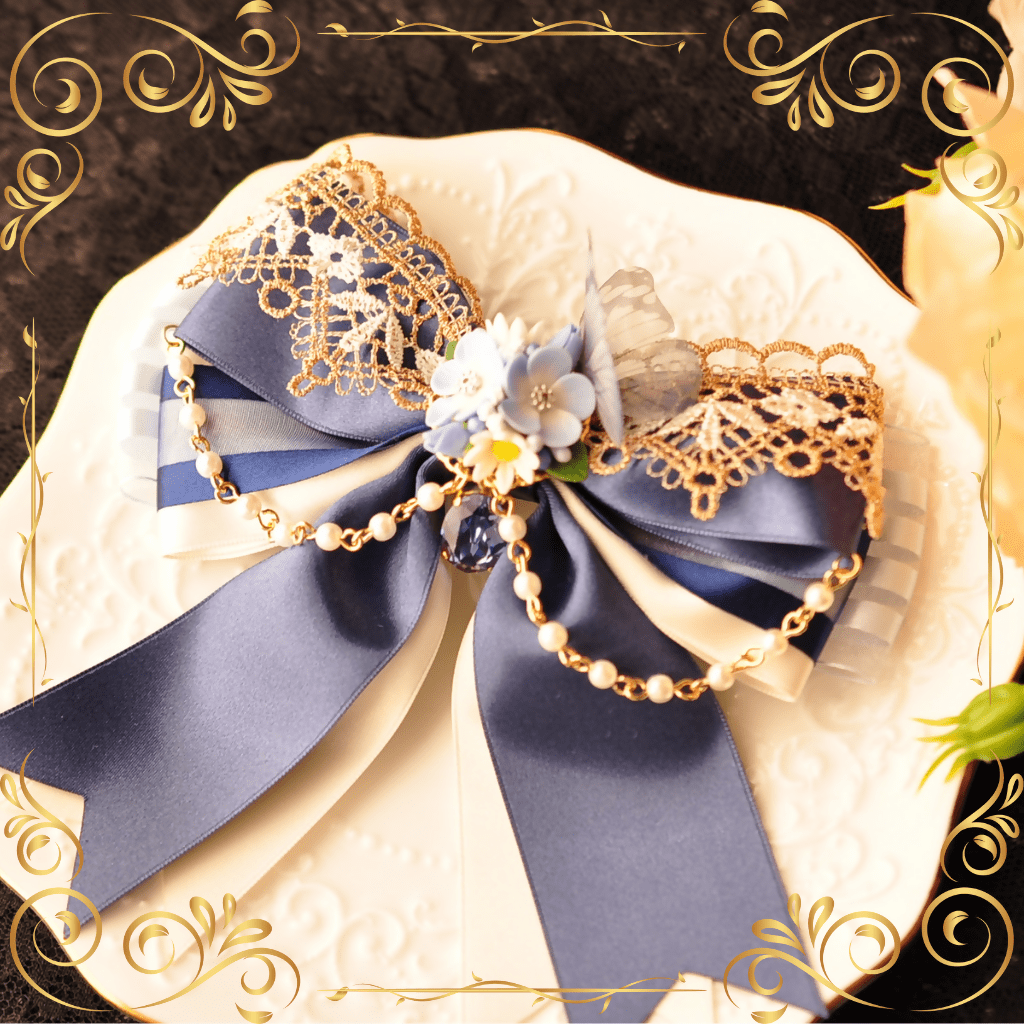 プリメロ いちごみるふぃーゆ柄 おりぼんバレッタ｜いちごみるふぃ