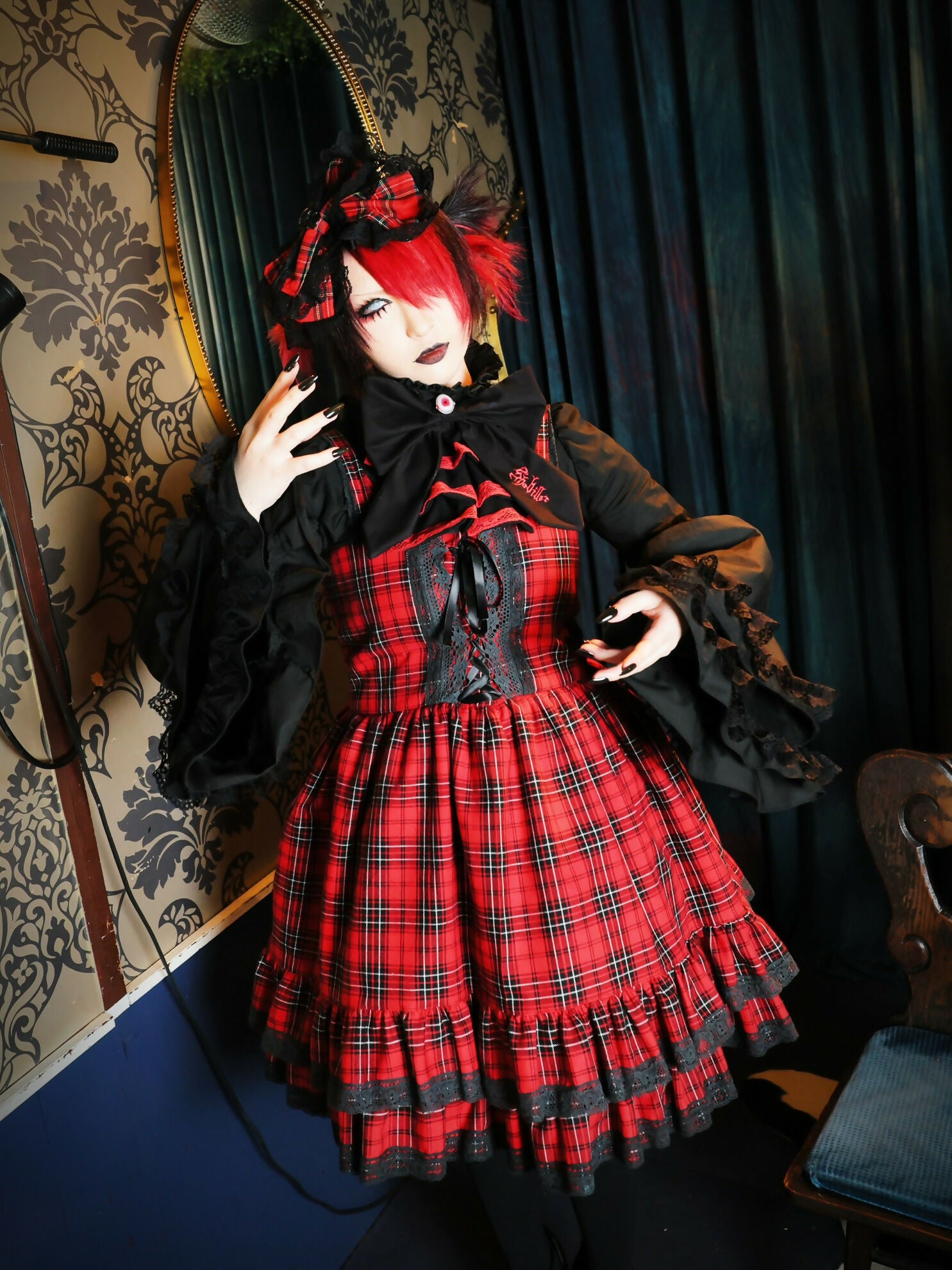 受注生産】red passion JSK ver.赤チェック – Gothic and Lolita Mall