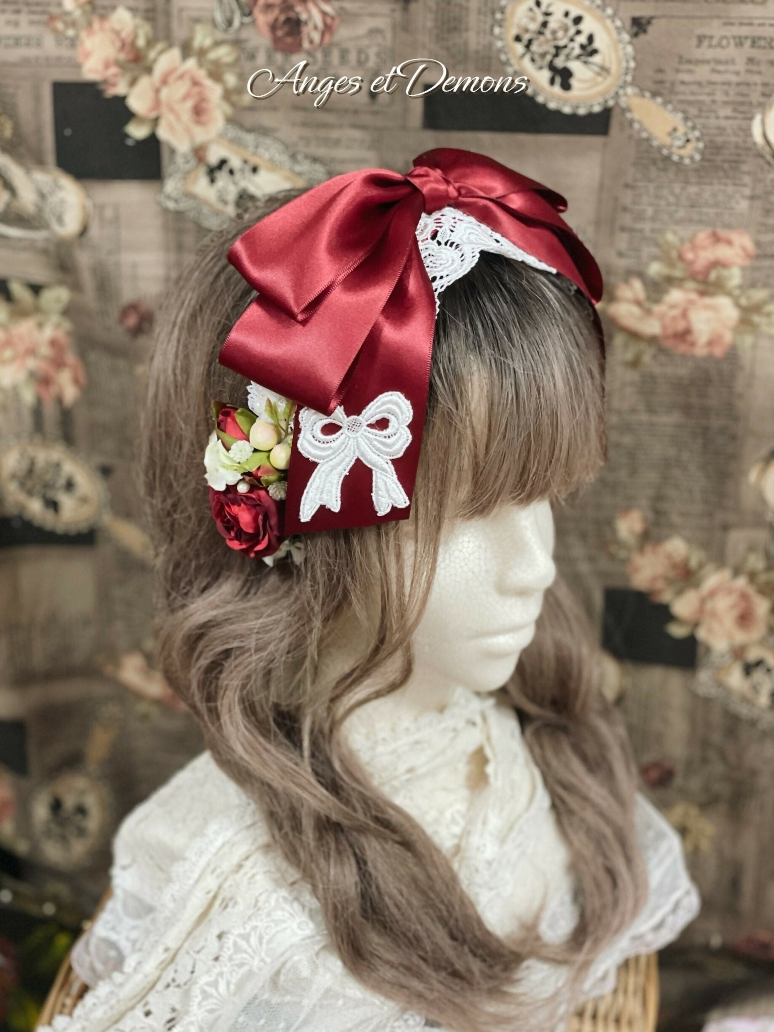 ミニローズリボンカチューシャ – Gothic and Lolita Mall